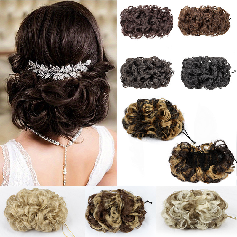Claw Clip Messy Bun Hair Piece - 여성용 클로 클립 곱슬머리 번 익스텐션,
