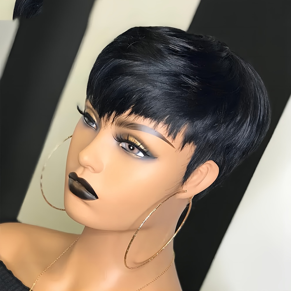 Short Pixie Cut Wig Human Hair Cheap - 짧은 픽시 가발 인간의 머리카락 레이어