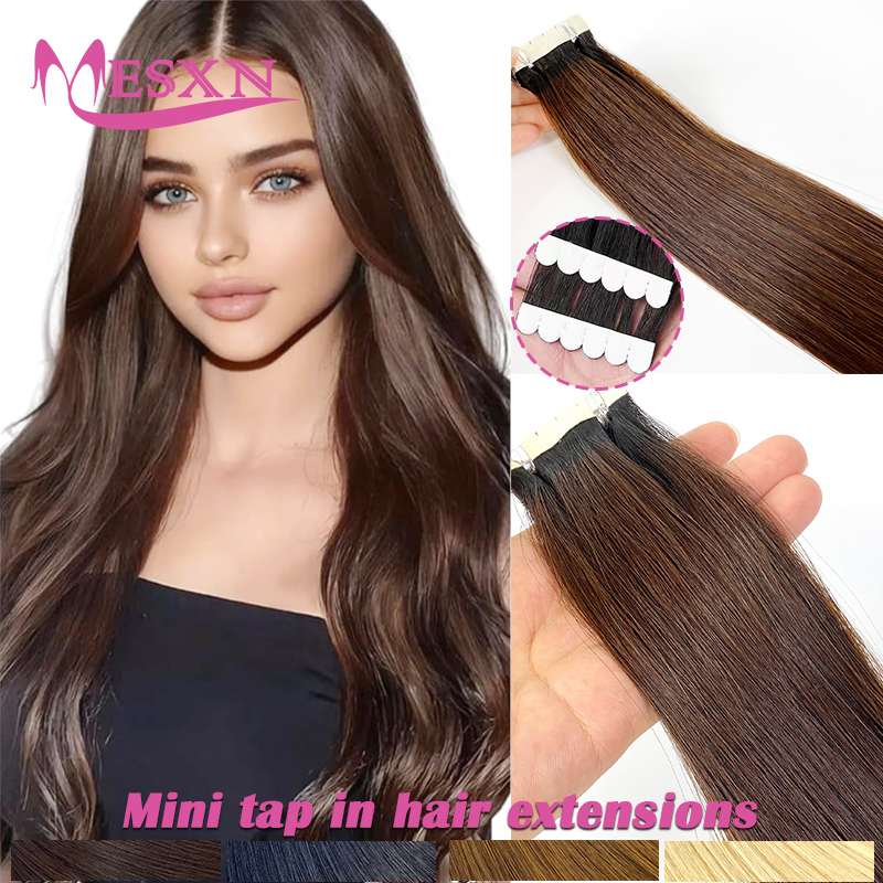 Invisible Tape In Extensions Real Hair - 미니 테이프 인모 헤어 익스텐션 천연