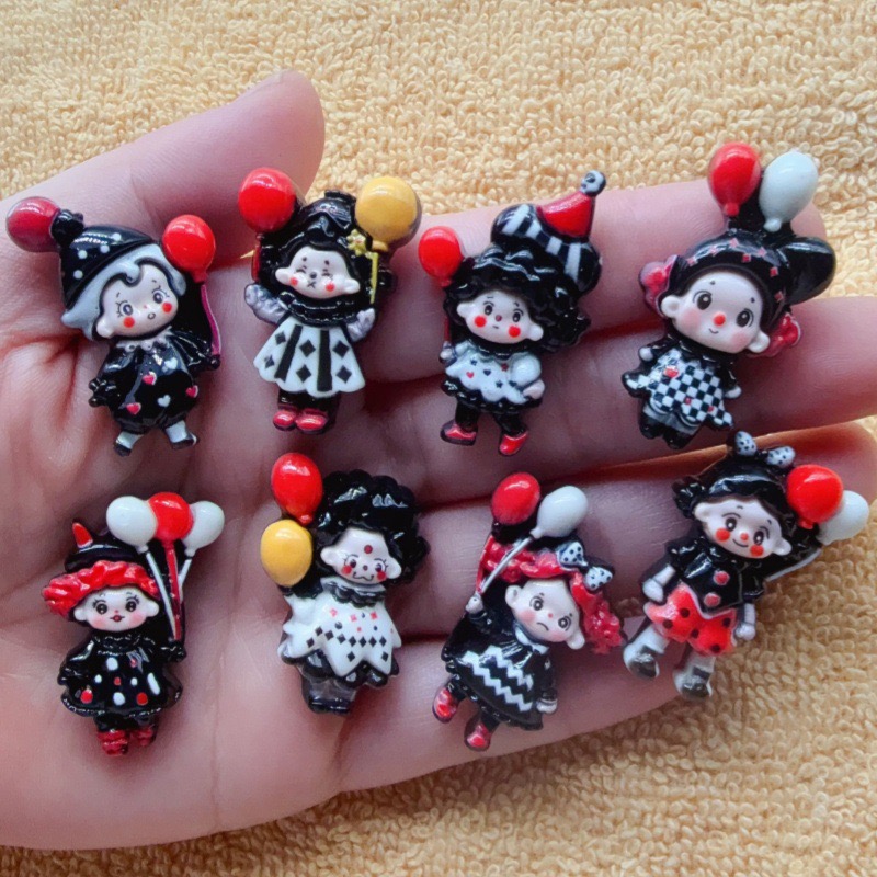 Hair Clips - 12개 조커 풍선 어린이용 재미있는 수제