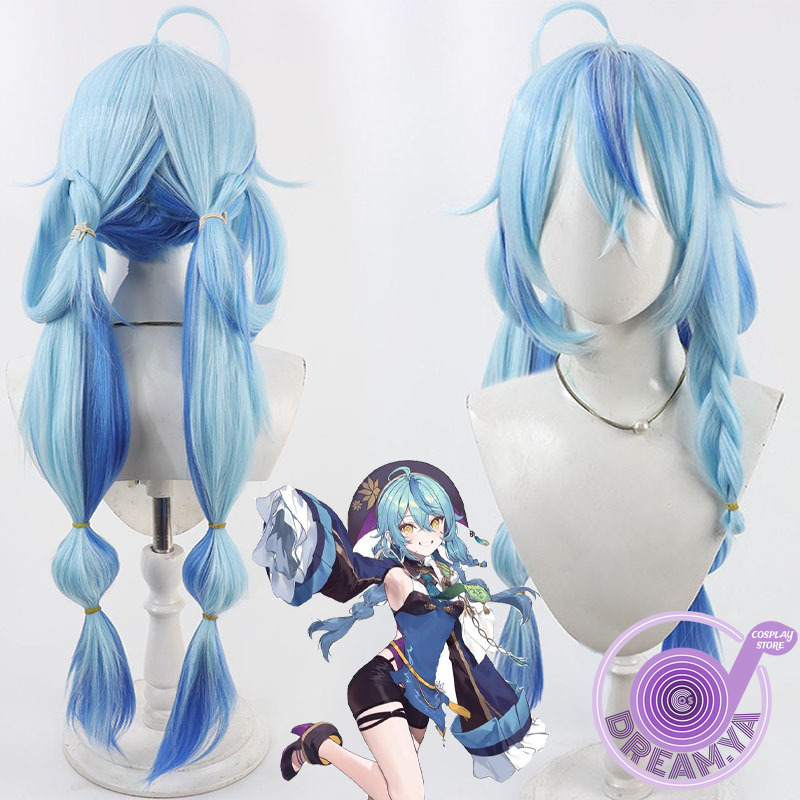 유키히나 라미 코스프레 가발 Vtuber 블루 롱 내열 - Synthetic Wigs 리뷰 및 가격