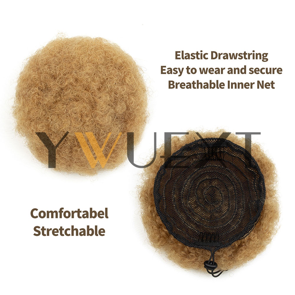 YWUEXT 허니 골드 아프로 킨키 퍼프 포니테일 인모 - Drawstring Afro Curly Puff Ponytail 리뷰 및 가격