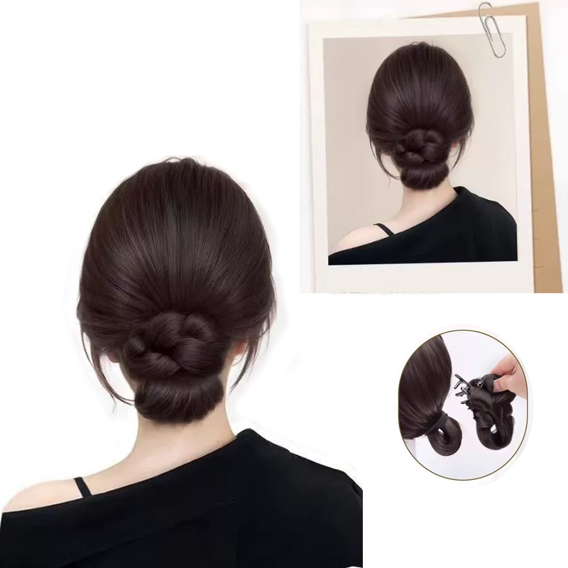 합성 헤어 액세서리 번 헤어스타일 클로 클립으로 엮은  - Claw Clip Messy Bun Hair Piece 리뷰 및 가격