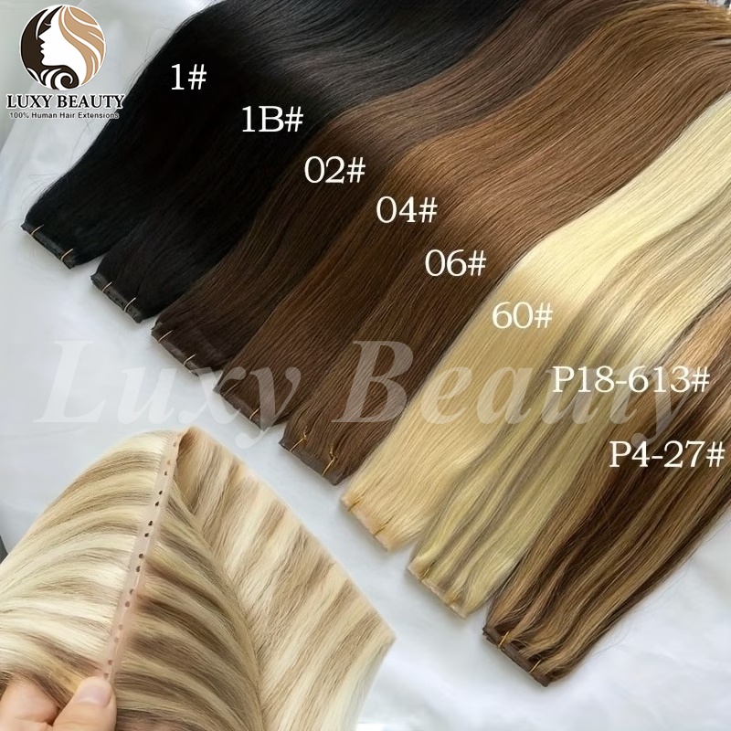 브라운 버터플라이 홀 웨프트 헤어 익스텐션 스트레이트  - Invisible Tape In Extensions Real Hair 리뷰 및 가격