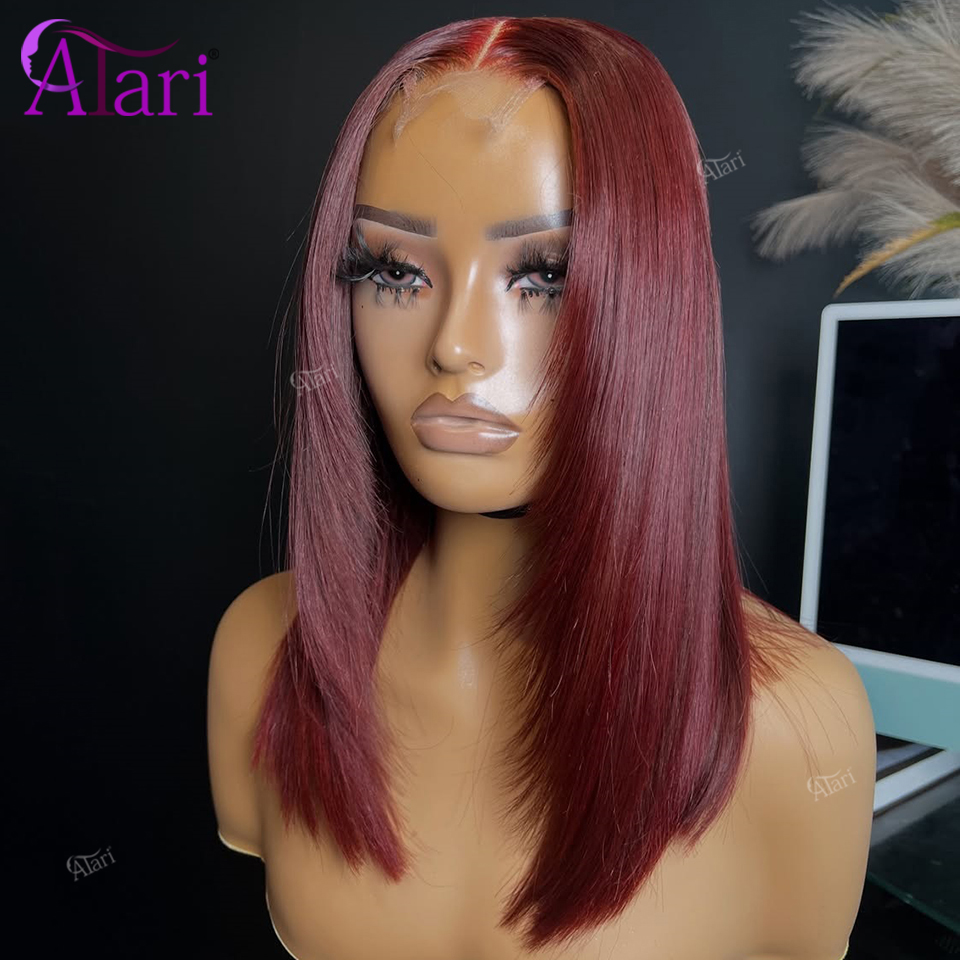 99J 버건디 업그레이드 13x4 풀 레이스 프론탈 스 - Pre Parted 13X4 Lace Front Bob Wig 리뷰 및 가격