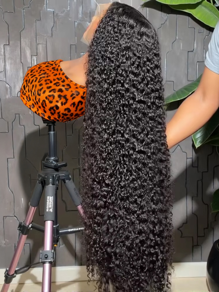 40 46인치 워터 웨이브 컬리 레이스 프론트 가발 1 - Water Wave Bulk Human Hair For Braiding 리뷰 및 가격