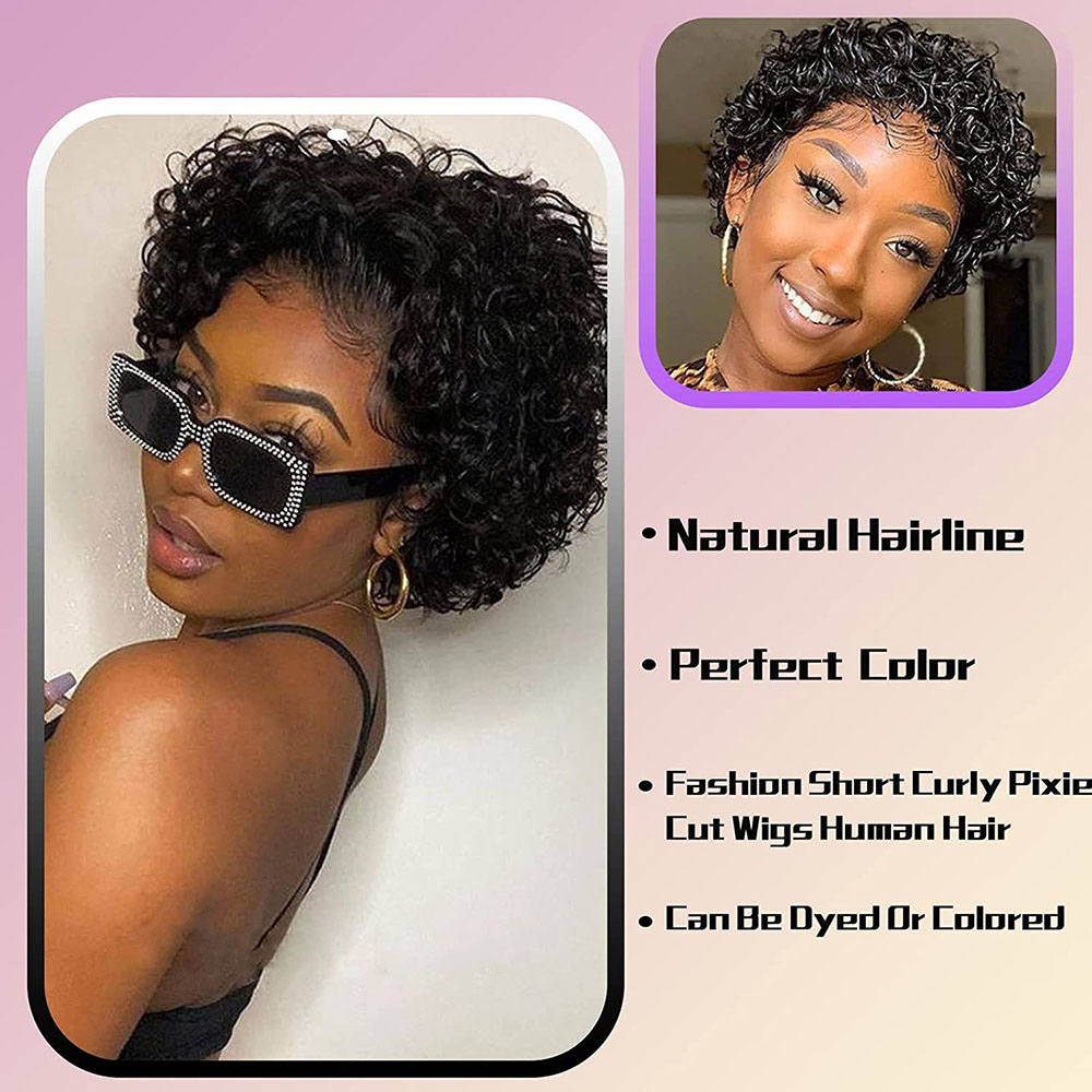 짧은 픽시 컷 가발 곱슬 인간의 머리 가발 저렴한 아프 - Short Pixie Cut Wig Human Hair Cheap 리뷰 및 가격