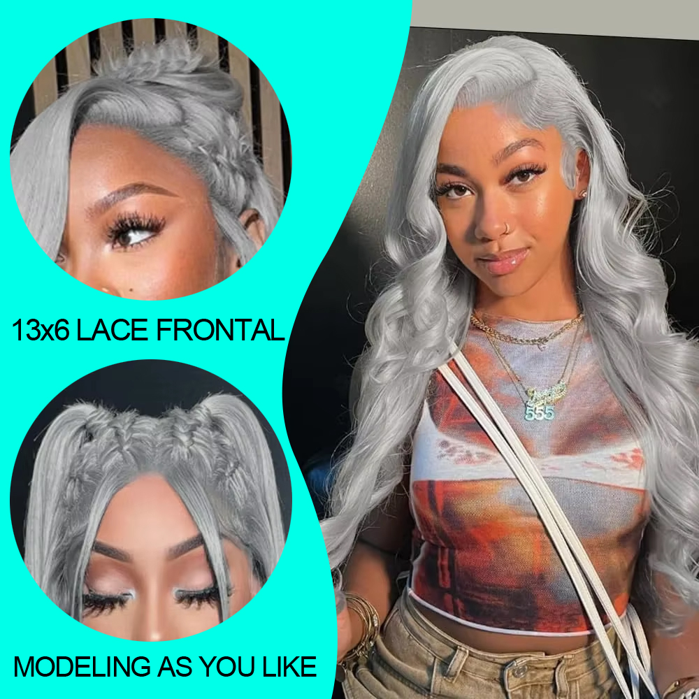 코스프레 바디 웨이브 실버 그레이 13X4 레이스 프론 - 613 Blonde Body Wave Lace Front Wig 리뷰 및 가격