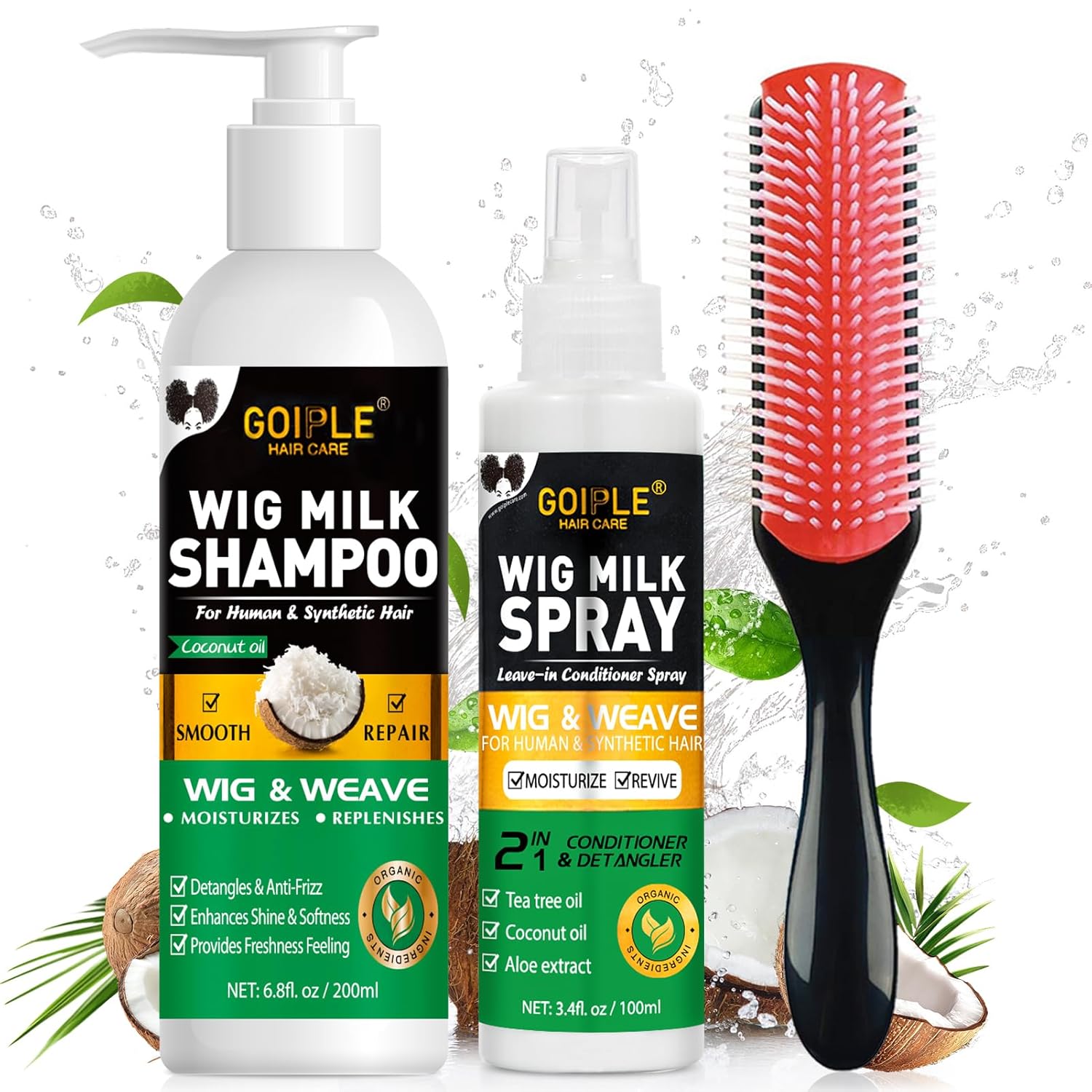 GOIPLE 3 in 1 가발 관리 키트 (샴푸, 컨디 - Synthetic Wigs 리뷰 및 가격