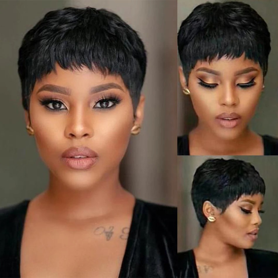 짧은 스트레이트 밥 가발 픽시 컷 가발 인간의 머리카락 - Short Pixie Cut Wig Human Hair Cheap 리뷰 및 가격
