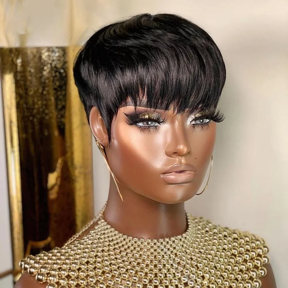 짧은 스트레이트 밥 가발 픽시 컷 가발 인간의 머리카락 - Short Pixie Cut Wig Human Hair Cheap 리뷰 및 가격