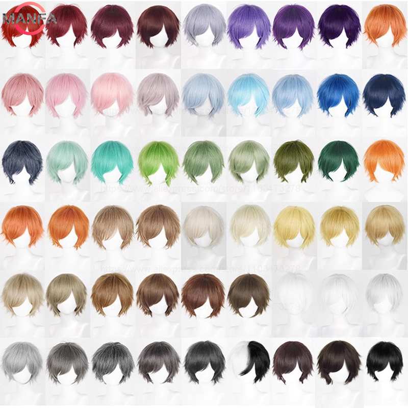 애니메이션 30cm 짧은 스트레이트 코스프레 가발 블랙 - Synthetic Braided Wigs For Black Women 리뷰 및 가격