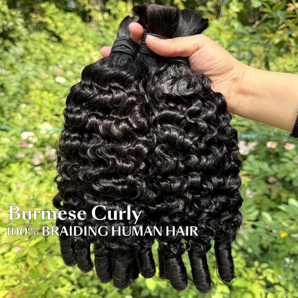 15A 인모 붙임머리용 보헤미안 브레이드 버마 곱슬 스 - Water Wave Bulk Human Hair For Braiding 리뷰 및 가격