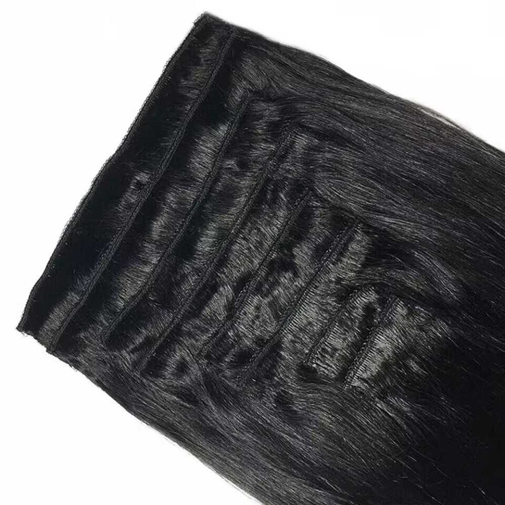 천연 스트레이트 클립 인 휴먼 헤어 익스텐션 브라질리언 - Seamless Clip In Hair Extensions Human Hair 리뷰 및 가격