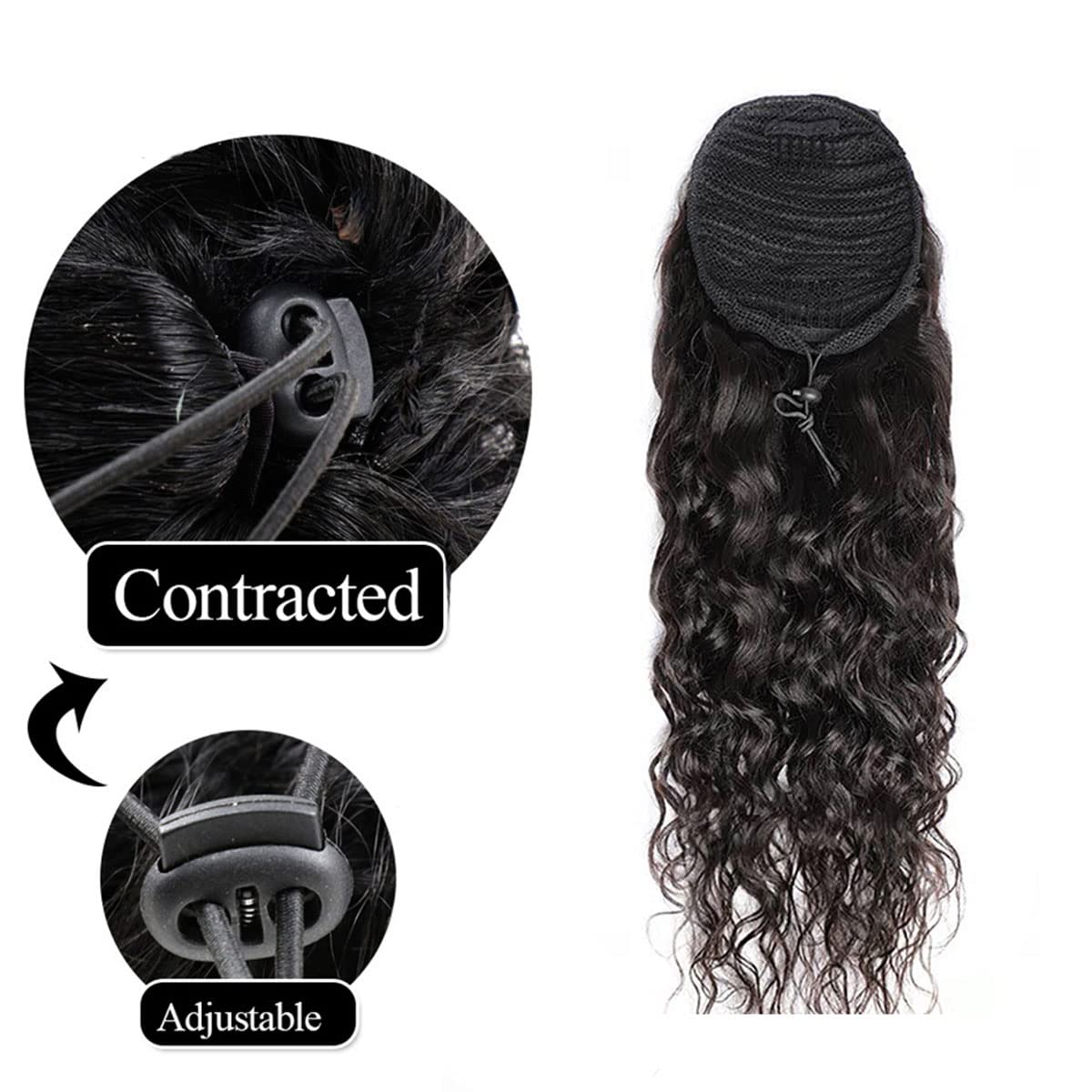물결 웨이브 포니테일 인모 헤어 익스텐션 랩 어라운드  - Seamless Clip In Hair Extensions Human Hair 리뷰 및 가격