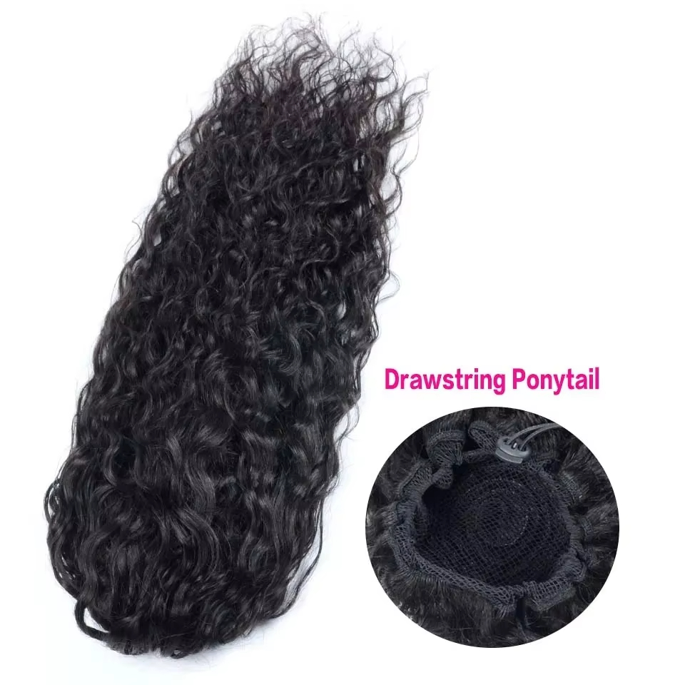 물결 웨이브 포니테일 인모 헤어 익스텐션 랩 어라운드  - Seamless Clip In Hair Extensions Human Hair 리뷰 및 가격
