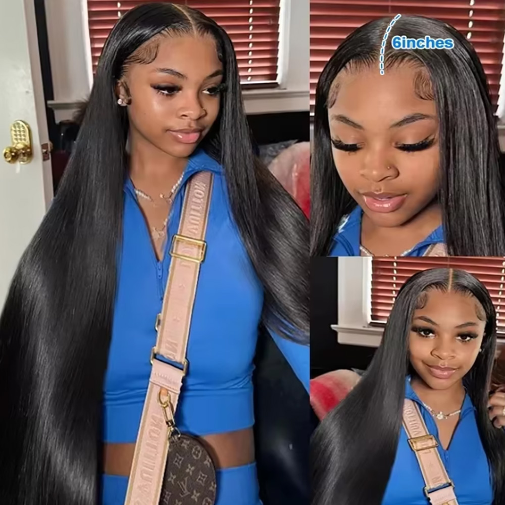 내추럴 블랙 실키 본 스트레이트 엑스트라 롱 브라질리언 - Glueless Wear And Go Human Hair Wig 리뷰 및 가격