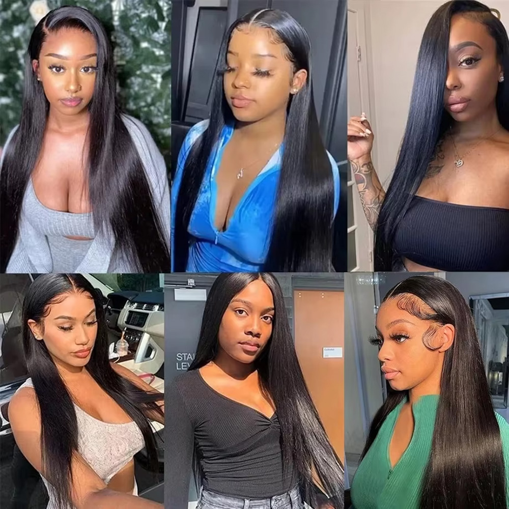 내추럴 블랙 실키 본 스트레이트 엑스트라 롱 브라질리언 - Glueless Wear And Go Human Hair Wig 리뷰 및 가격