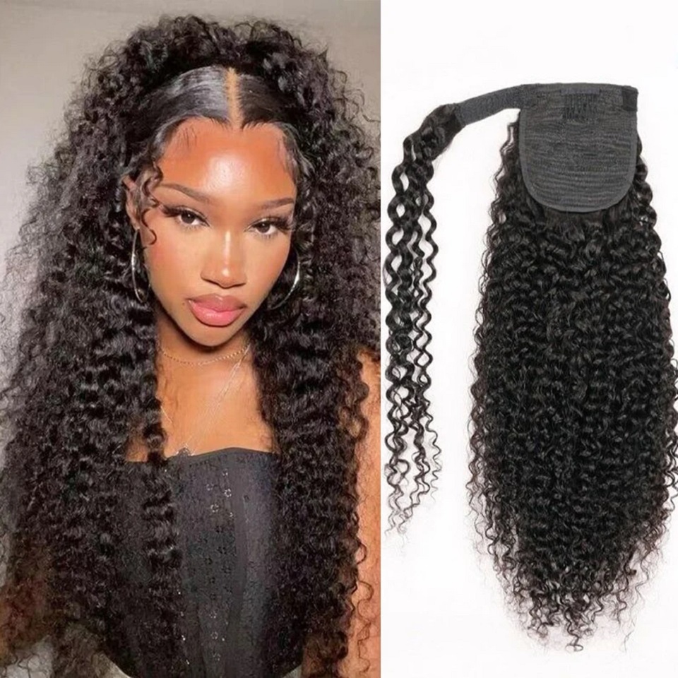 곱슬곱슬한 인모 포니테일 랩 어라운드 붙임머리 곱슬곱슬 - Seamless Clip In Hair Extensions Human Hair 리뷰 및 가격