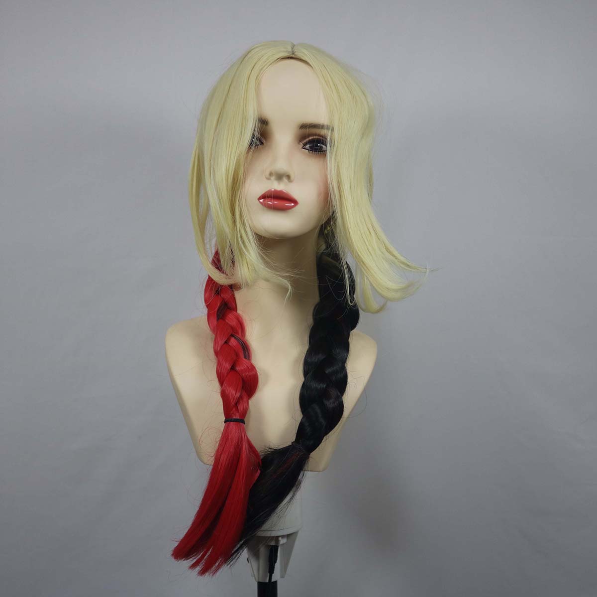 여성 퀸 코스프레 가발 할리 2 포니테일 스타일 레드  - Synthetic Braided Wigs For Black Women 리뷰 및 가격