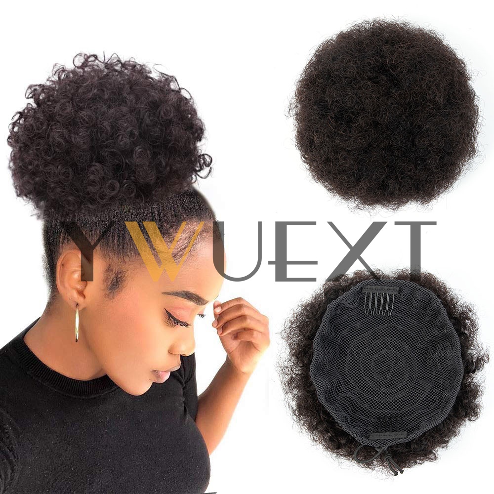 아프로 퍼프 포니테일 4-6인치 인모 퍼프 포니테일 헤 - Drawstring Afro Curly Puff Ponytail 리뷰 및 가격