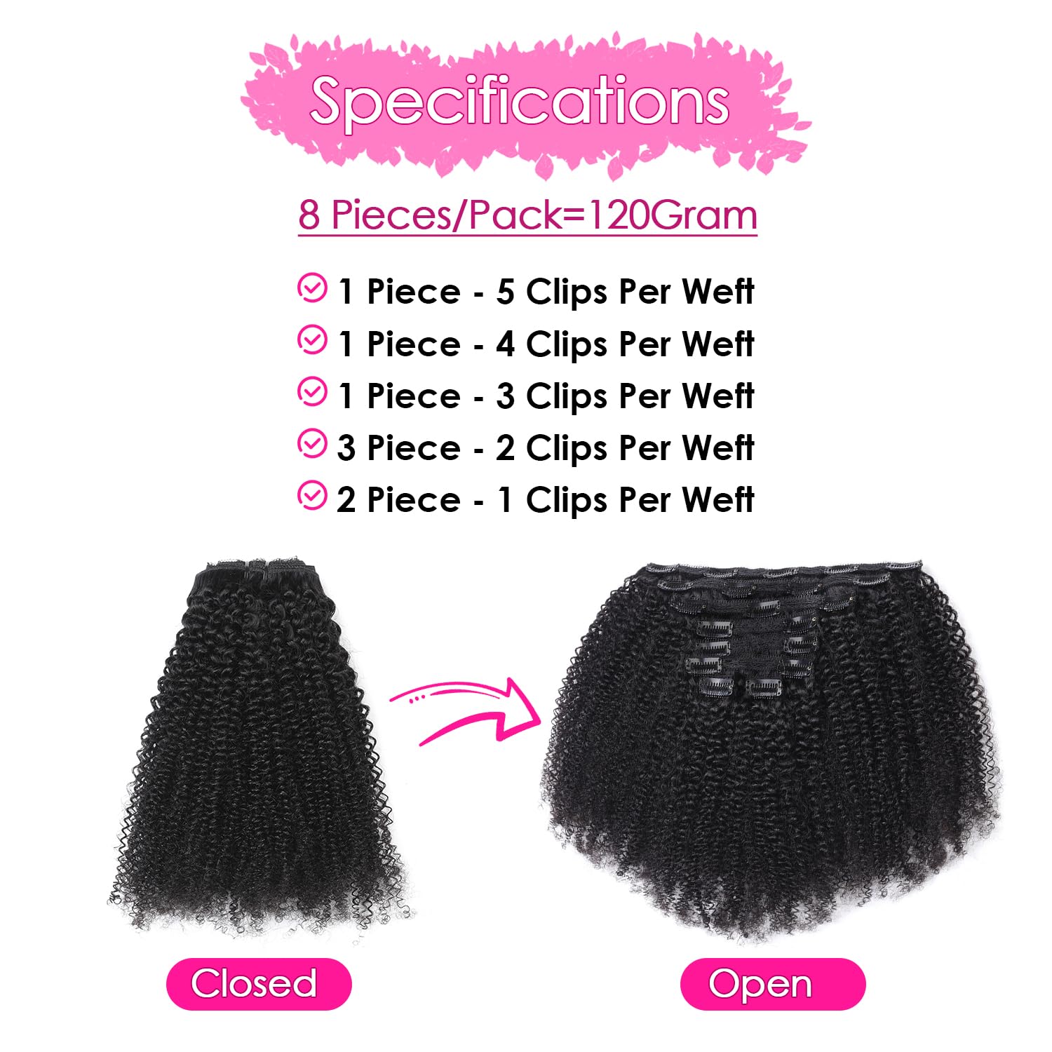 아프로 컬리 클립인 인모 레미 헤어 익스텐션 10-24 - Seamless Clip In Hair Extensions Human Hair 리뷰 및 가격