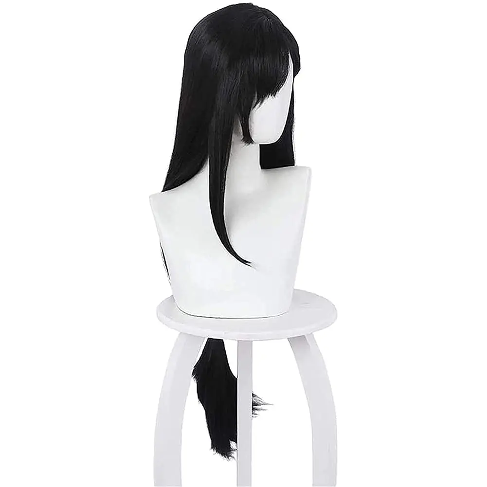 티파 록하트 코스프레 가발 애니메이션 롱 블랙 스트레이 - Synthetic Braided Wigs For Black Women 리뷰 및 가격