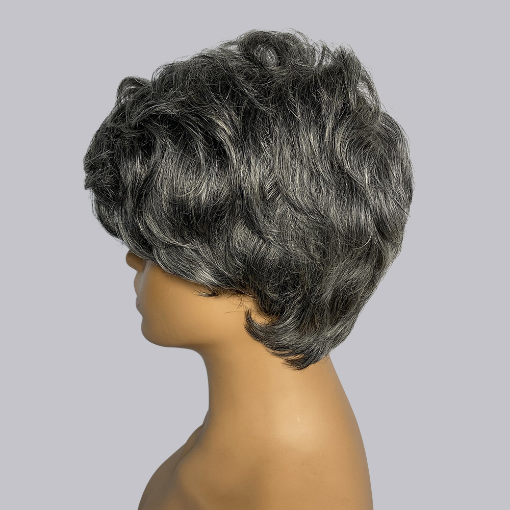 픽시컷 인모 가발 회색 # 280 # SP430 # 5 - Short Pixie Cut Wig Human Hair Cheap 리뷰 및 가격