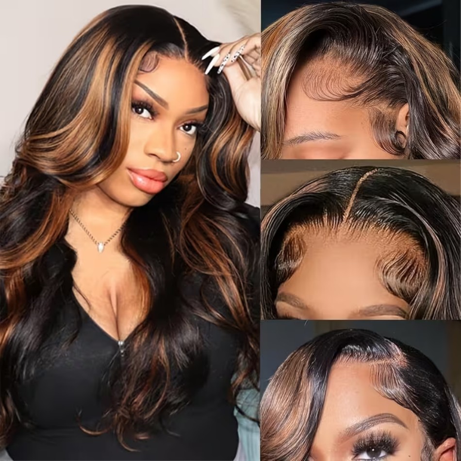 바디 웨이브 레이스 프론트 가발, 하이라이트 허니 블론 - Hd Lace Frontal Wig Human Hair Pre Plucked 리뷰 및 가격