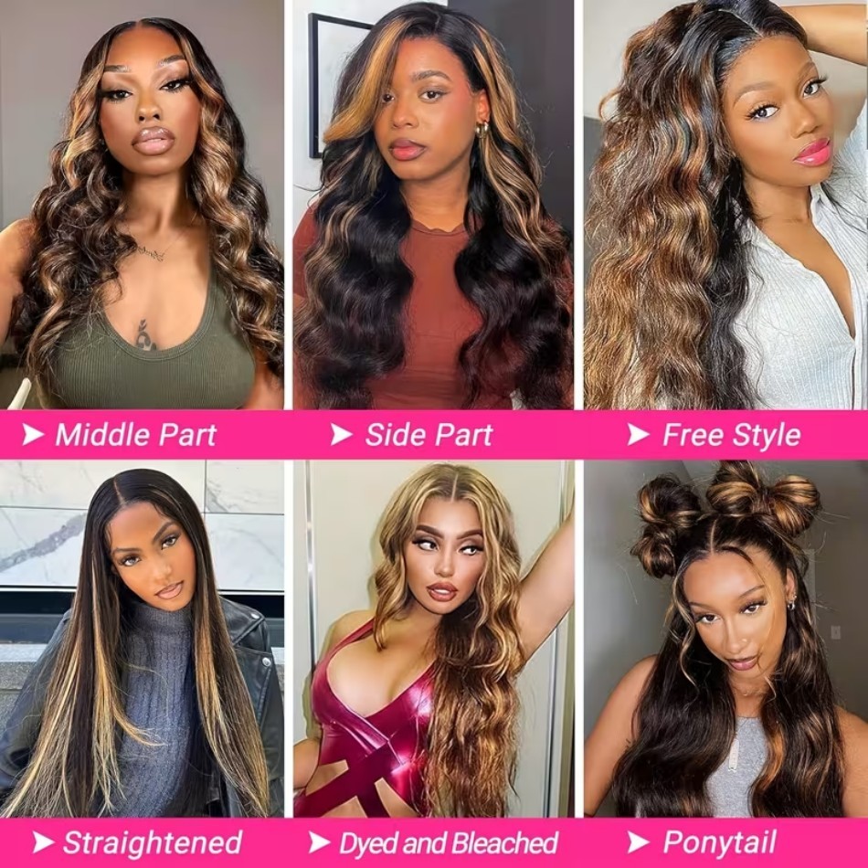 바디 웨이브 레이스 프론트 가발, 하이라이트 허니 블론 - Hd Lace Frontal Wig Human Hair Pre Plucked 리뷰 및 가격