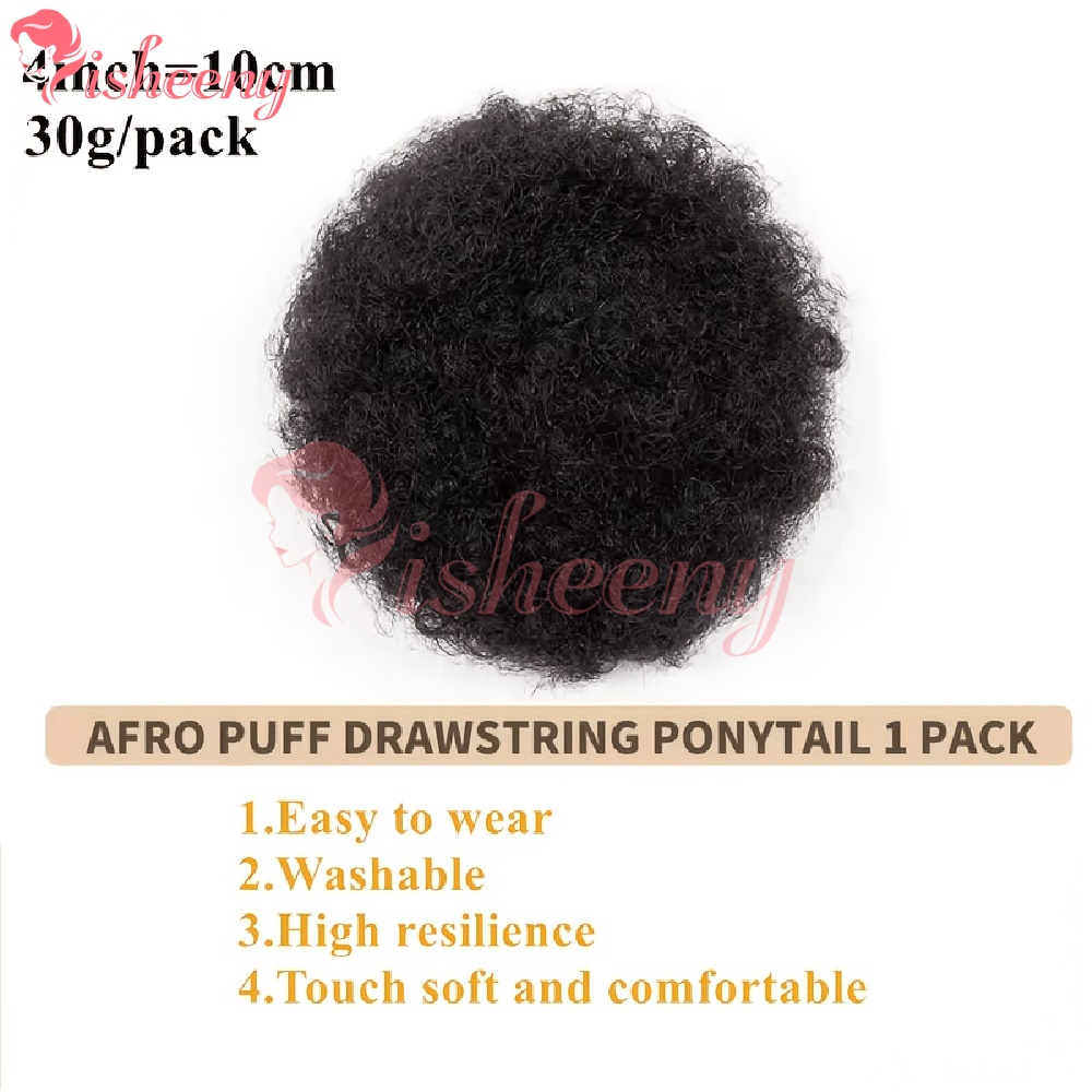이시니 킹키 컬리 아프로 퍼프 드로스트링 포니테일 천연 - Drawstring Afro Curly Puff Ponytail 리뷰 및 가격