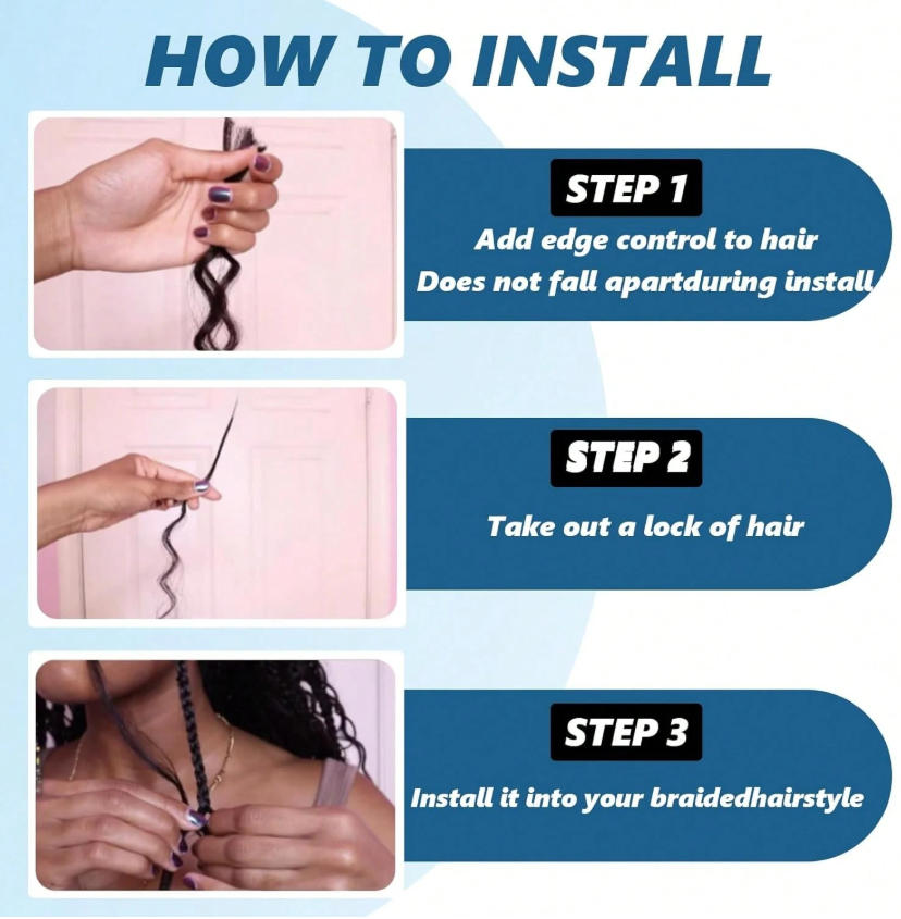 웨프트 없는 인모 브레이딩 헤어 벌크, 딥 웨이브, 워 - Water Wave Bulk Human Hair For Braiding 리뷰 및 가격