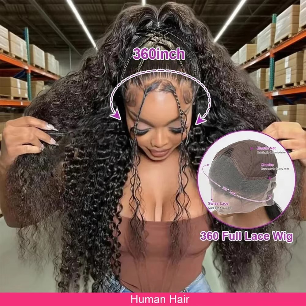 360 인비저블 스트랩 풀 레이스 곱슬머리 글루리스 가 - Glueless Wear And Go Human Hair Wig 리뷰 및 가격