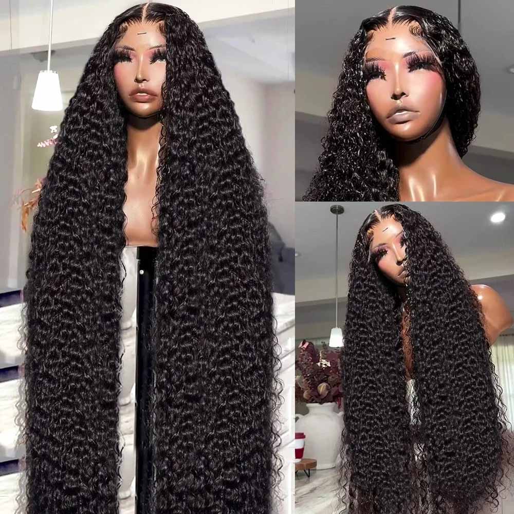 42인치 브라질산 버진 생인모 제리 곱슬 웨이브 13x - Lace Front Wigs 리뷰 및 가격