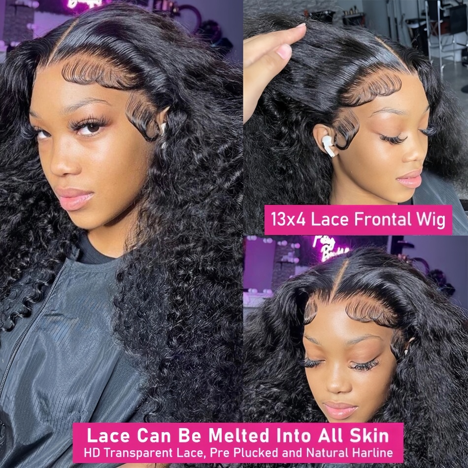 200 밀도 워터 웨이브 레이스 프론트 가발 4x4 5 - Lace Front Wigs 리뷰 및 가격