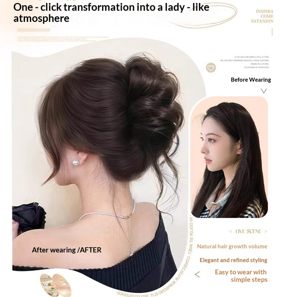 1개 우아한 시뇽 번 익스텐션 클로 클립 합성 헤어피스 - Claw Clip Messy Bun Hair Piece 리뷰 및 가격