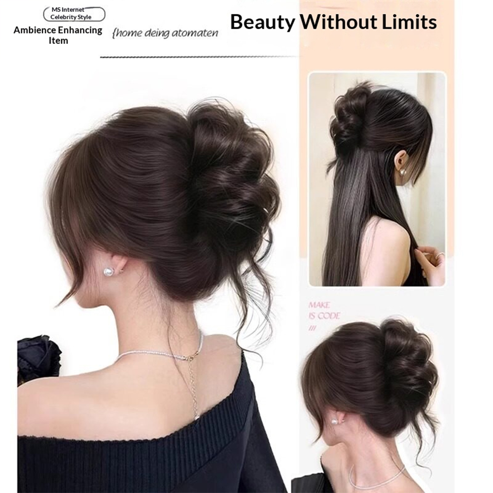 1개 우아한 시뇽 번 익스텐션 클로 클립 합성 헤어피스 - Claw Clip Messy Bun Hair Piece 리뷰 및 가격