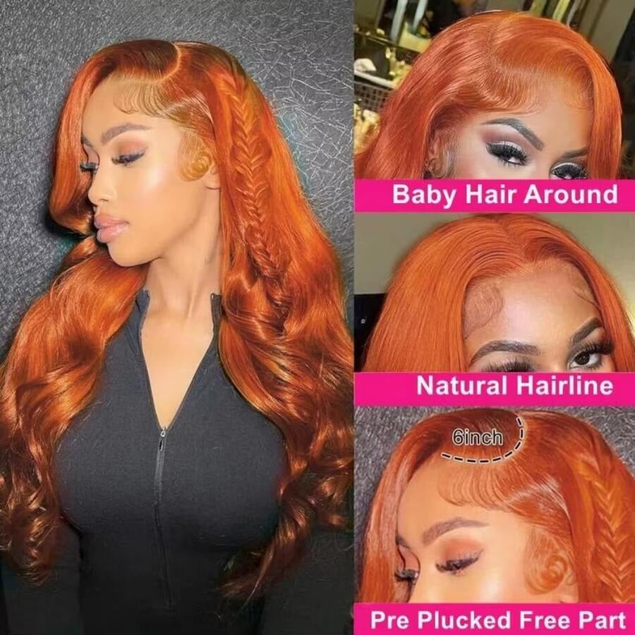진저 오렌지 13X6 HD 레이스 프론탈 인모 가발 2 - Hd Lace Frontal Wig Human Hair Pre Plucked 리뷰 및 가격